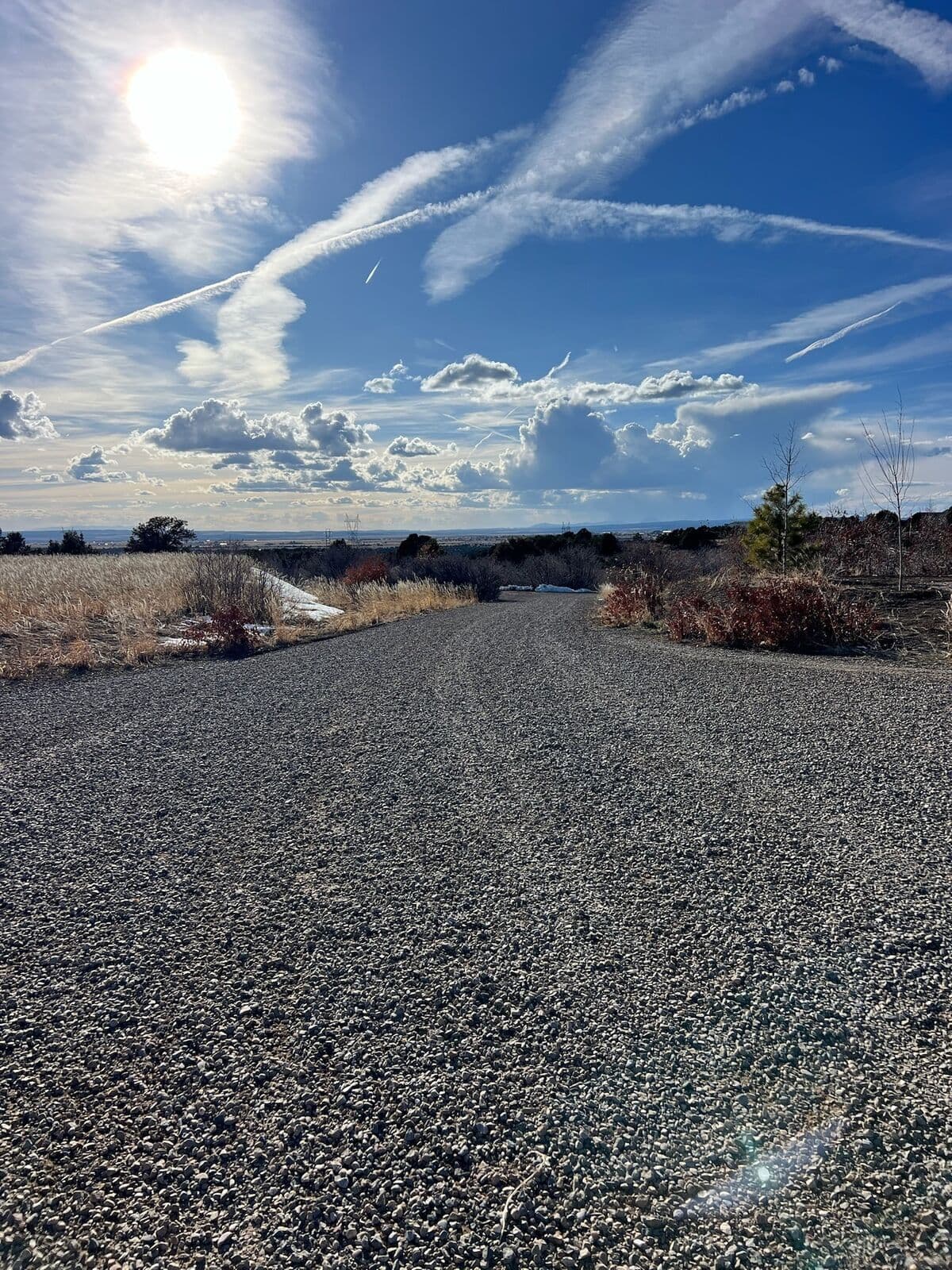 New gravel road construction with compacted base in La Plata County, Colorado